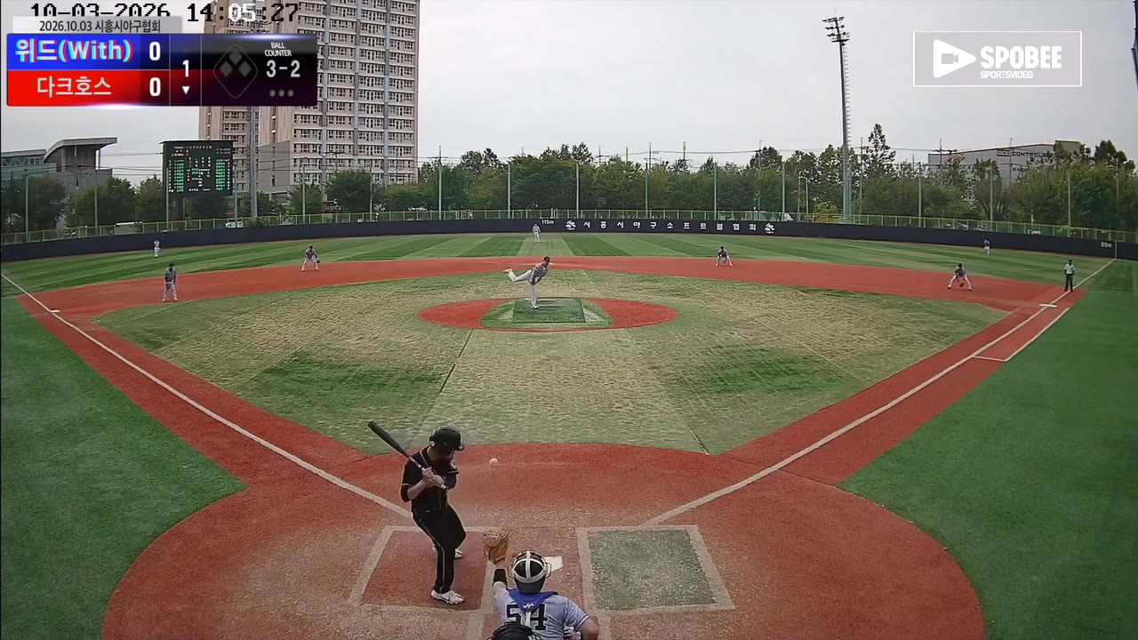 이현직(58번, 다크호스) 볼넷 클립 | vs 위드(With) | 10/3 (소망야구장)