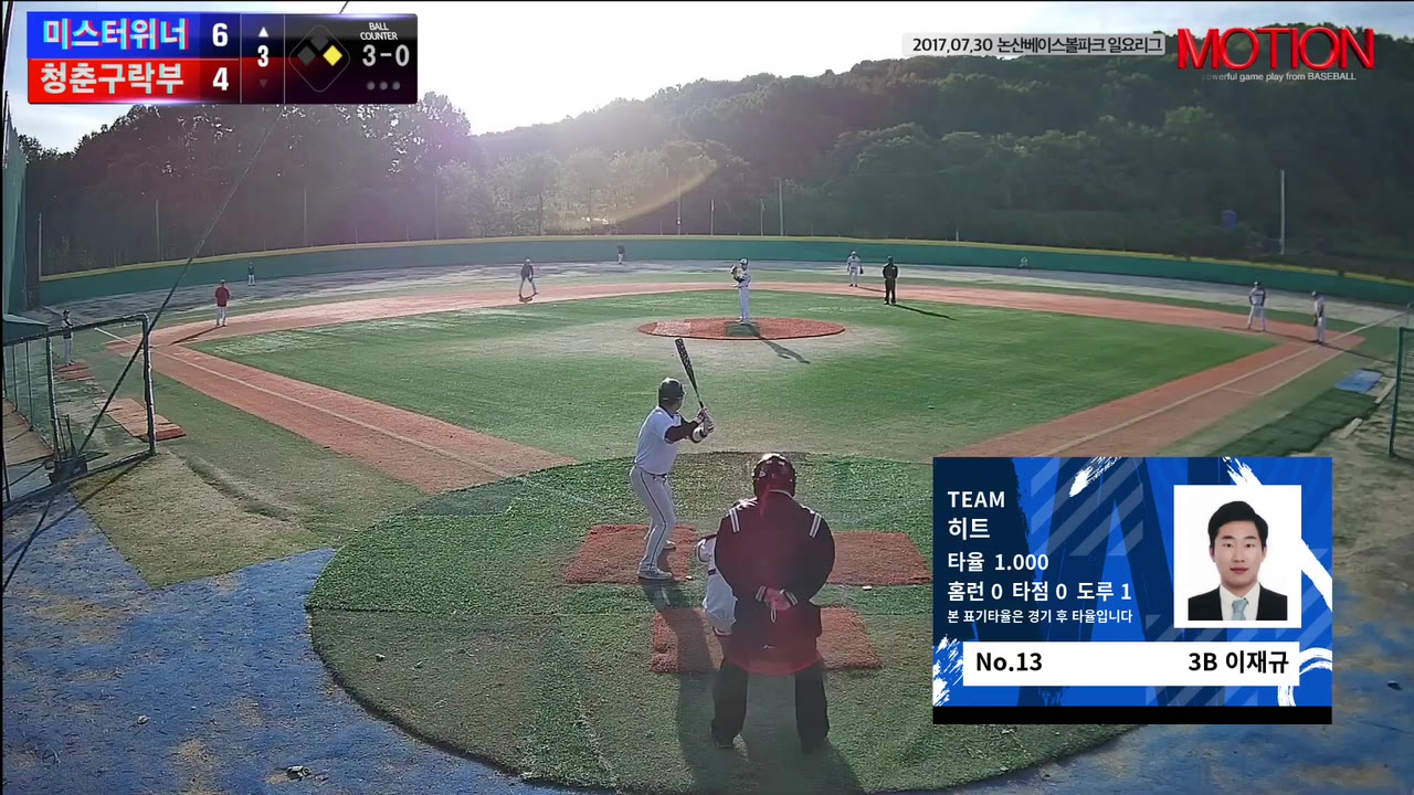 이재규(13번, 히트) 볼넷 클립 | vs OMG | 10/3 (고촌 야구장)