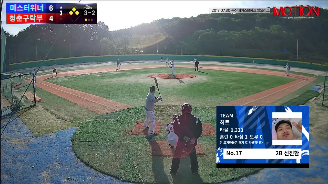 신진환(17번, 히트) 볼넷 클립 | vs OMG | 10/3 (고촌 야구장)