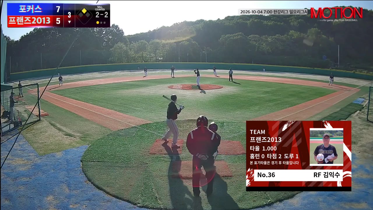 김익수(36번, 프랜즈2013) 1루타 클립 | vs 포커스 | 10/4 (고촌 야구장)