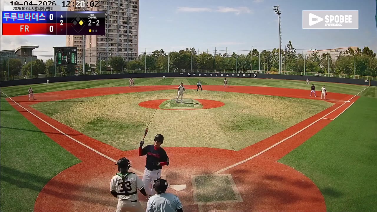 엄준석(33번, 두루브라더스) 사구 클립 | vs FR | 10/4 (소망야구장)