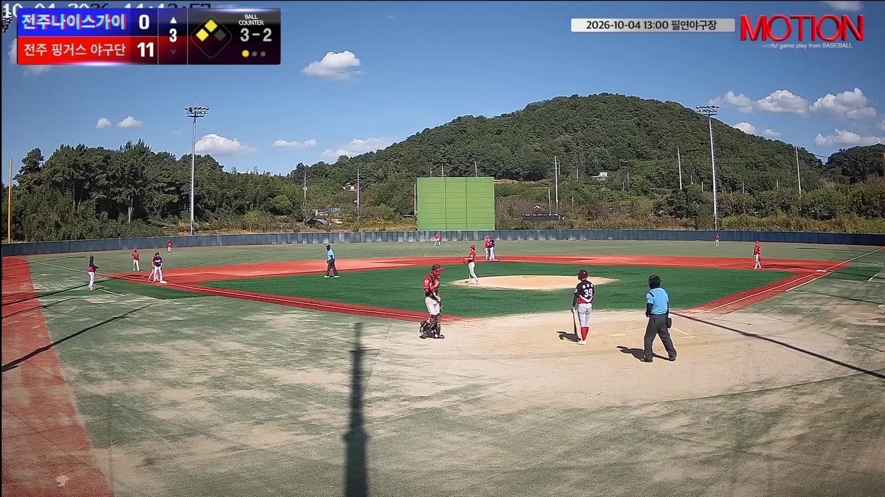 윤성희(39번, 전주나이스가이) 볼넷 클립 | vs 전주 핑거스 야구단 | 10/4 (필연야구장)