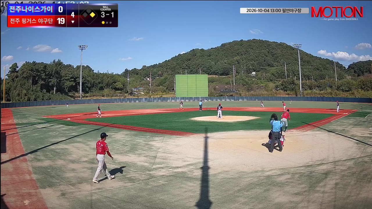 진정호(15번, 전주 핑거스 야구단) 2루타 클립 | vs 전주나이스가이 | 10/4 (필연야구장)