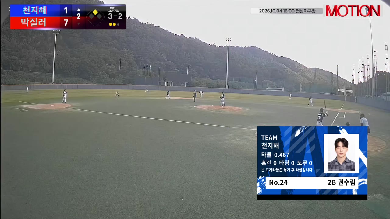 권수림(24번, 천지해) 1루타 클립 | vs 막질러 | 10/4 (전남야구장)