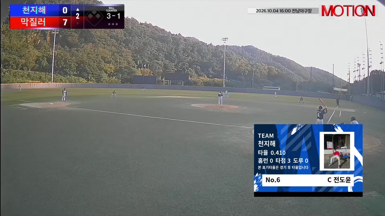 전도윤(6번, 천지해) 실책 클립 | vs 막질러 | 10/4 (전남야구장)