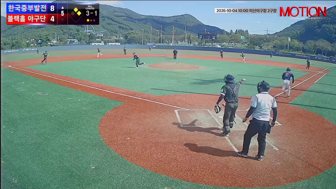 김탑빈(9번, 한국중부발전) 1루타 클립 | vs 블랙홀 야구단 | 10/4 (미산야구장 2구장)