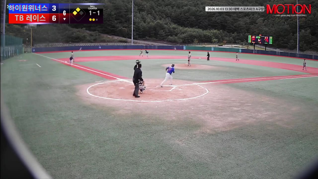 김남훈(0번, TB 레이스) 1루타 클립 | vs 하이원위너스 | 10/3 (태백 스포츠파크 A구장)