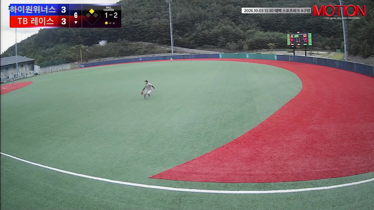 김만수(55번, TB 레이스) 1루타 클립 | vs 하이원위너스 | 10/3 (태백 스포츠파크 A구장)
