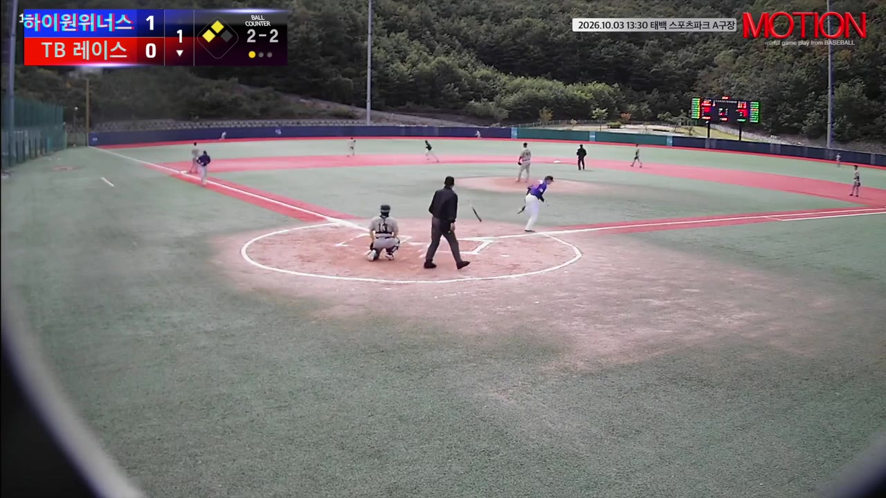 변근호(33번, TB 레이스) 2루타 클립 | vs 하이원위너스 | 10/3 (태백 스포츠파크 A구장)