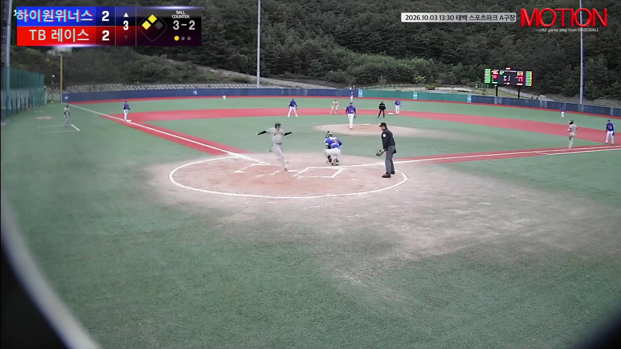 조득철(13번, 하이원위너스) 실책 클립 | vs TB 레이스 | 10/3 (태백 스포츠파크 A구장)