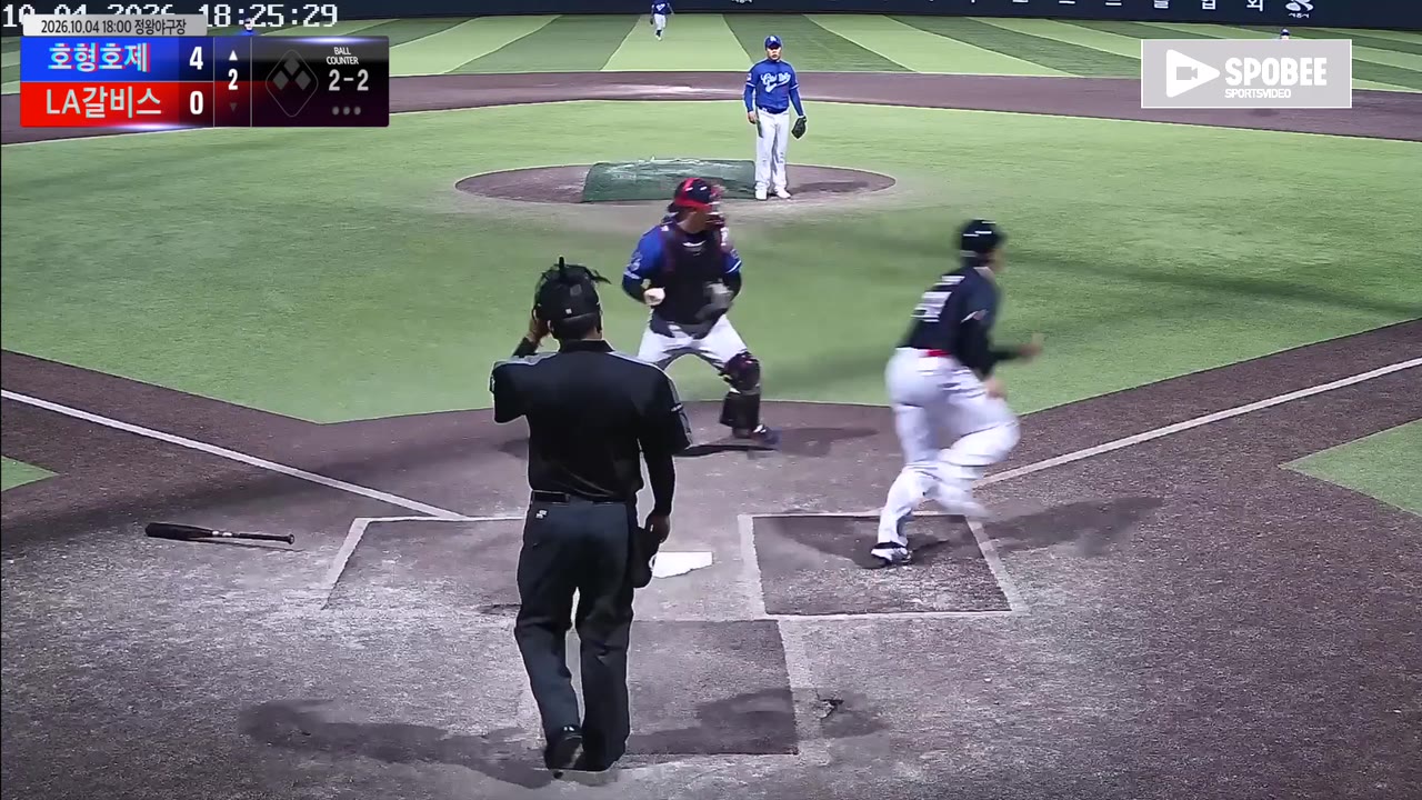 신성현(21번, 호형호제) 낫아웃 클립 | vs LA갈비스 | 10/4 (정왕야구장)