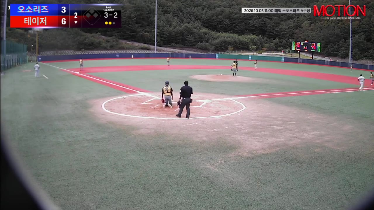 최동화(28번, 테이저) 3루타 클립 | vs 오소리즈 | 10/3 (태백 스포츠파크 A구장)