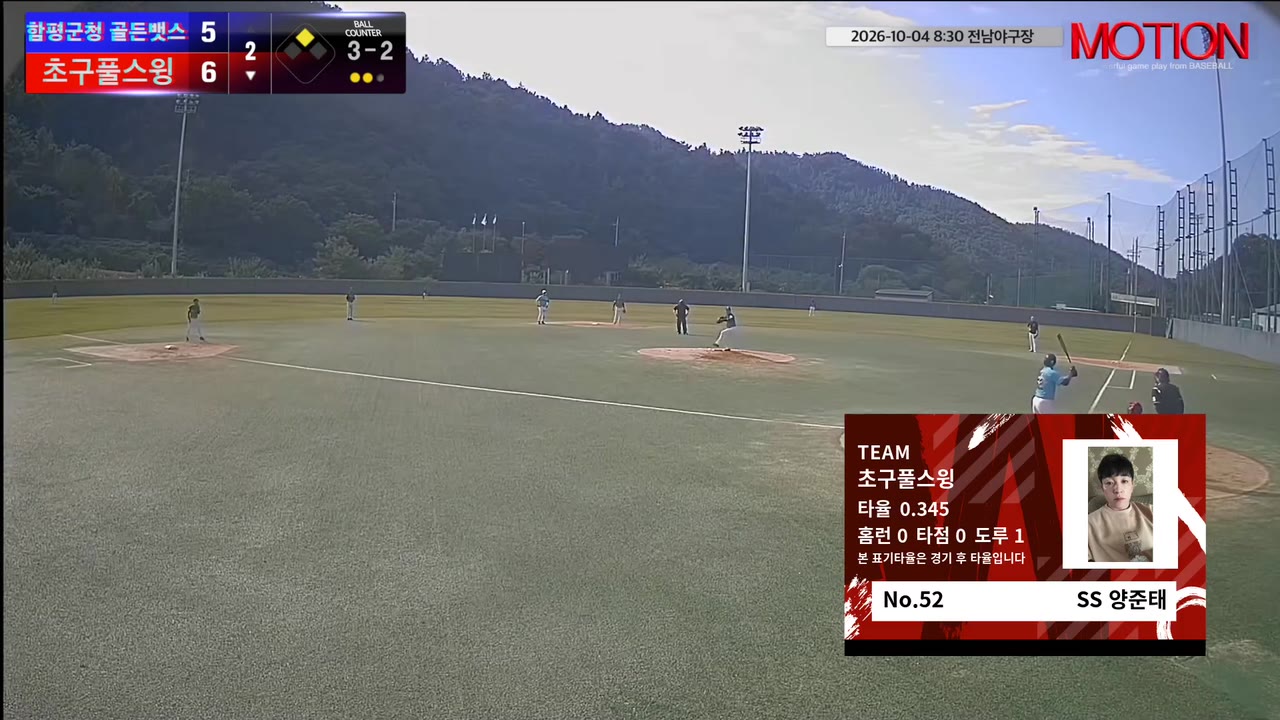 양준태(52번, 초구풀스윙) 2루타 클립 | vs 함평군청 골든뱃스 | 10/4 (전남야구장)