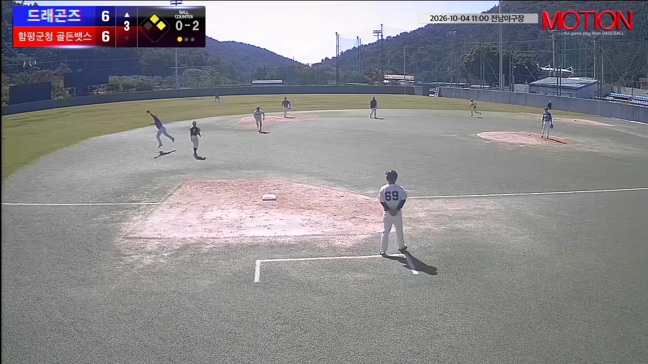 김형주(9번, 드래곤즈) 1루타 클립 | vs 함평군청 골든뱃스 | 10/4 (전남야구장)