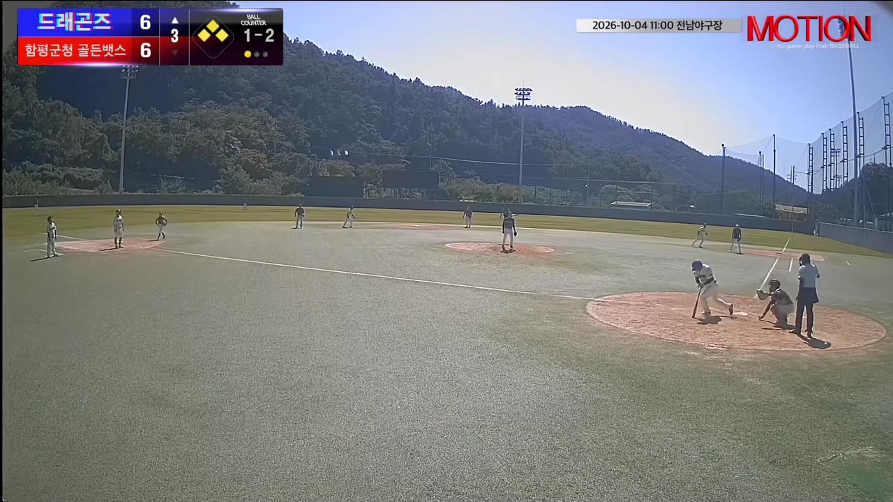 하민진(43번, 드래곤즈) 낫아웃 클립 | vs 함평군청 골든뱃스 | 10/4 (전남야구장)