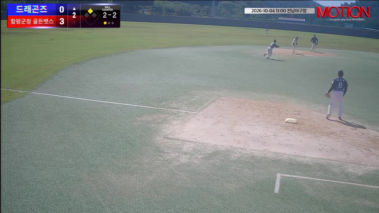 이재만(1번, 드래곤즈) 실책 클립 | vs 함평군청 골든뱃스 | 10/4 (전남야구장)