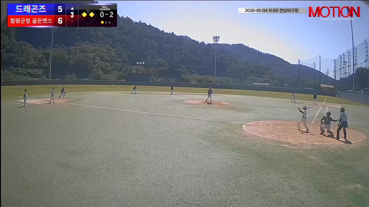박준규(47번, 드래곤즈) 1루타 클립 | vs 함평군청 골든뱃스 | 10/4 (전남야구장)