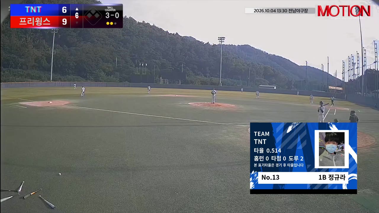 정규라(13번, TNT) 1루타 클립 | vs 프리윙스 | 10/4 (전남야구장)