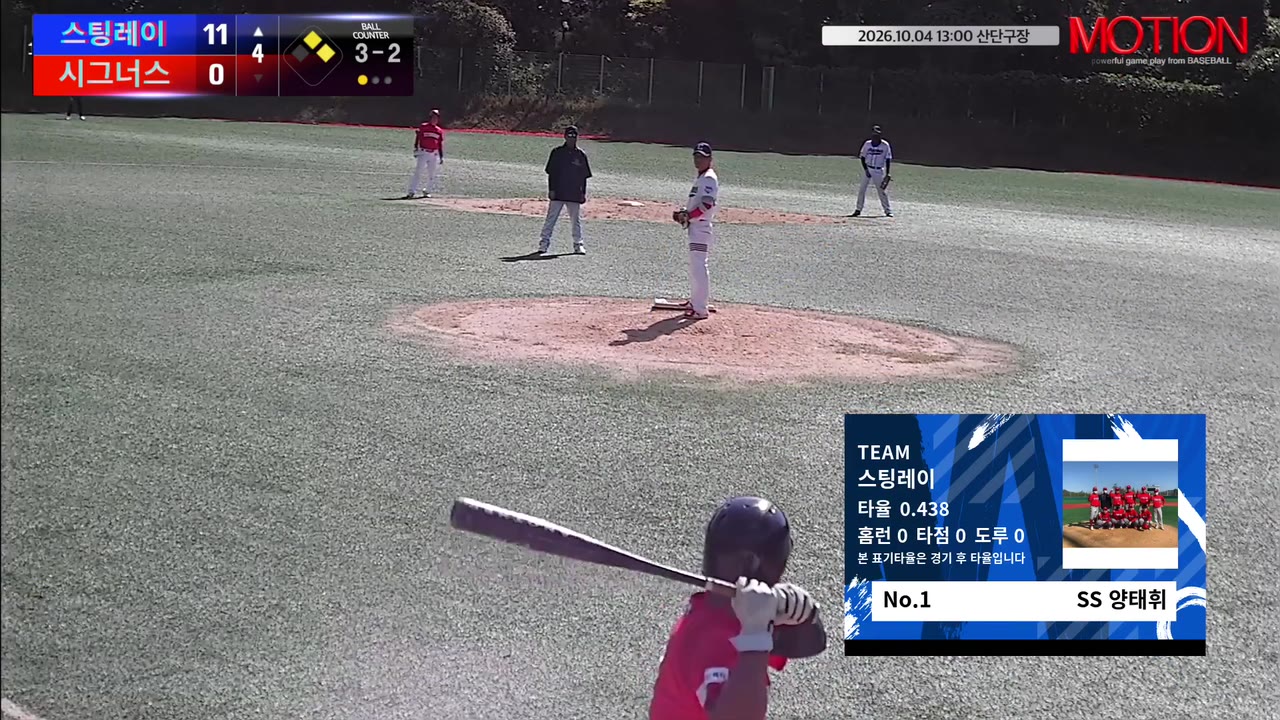 양태휘(1번, 스팅레이) 볼넷 클립 | vs 시그너스 | 10/4 (산단구장)