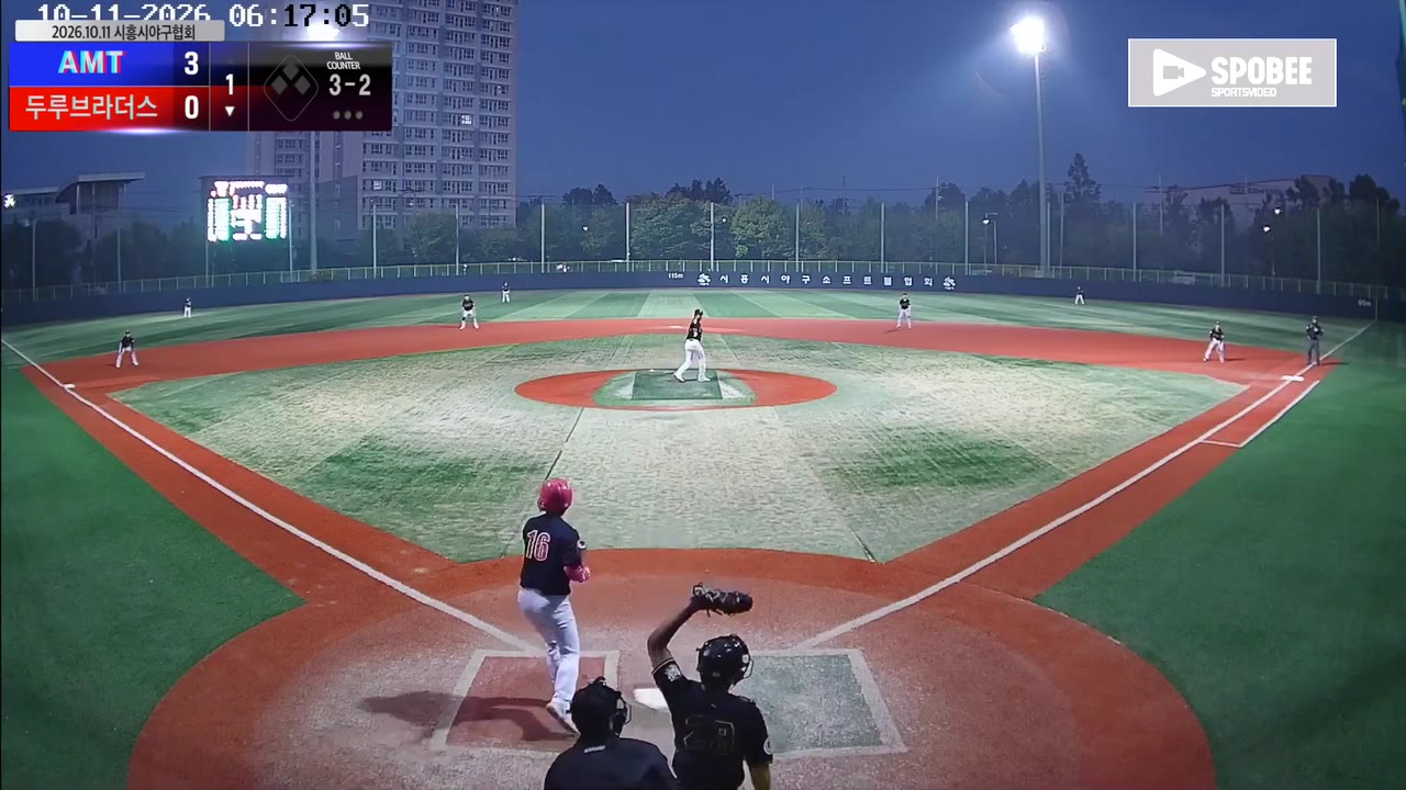 원시연(16번, 두루브라더스) 볼넷 클립 | vs AMT | 10/11 (소망야구장)