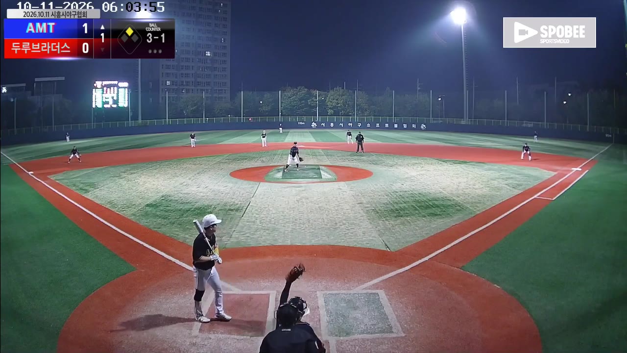 금찬우(7번, AMT) 볼넷 클립 | vs 두루브라더스 | 10/11 (소망야구장)