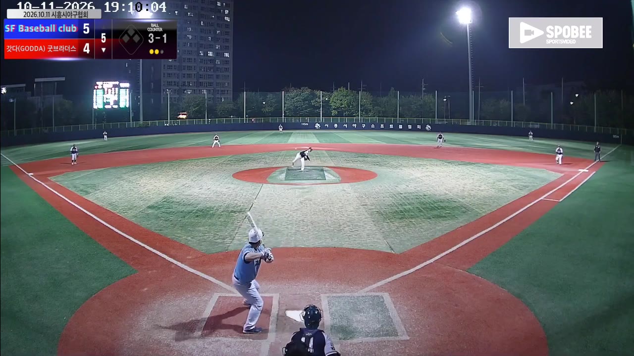 한준혁(27번, 갓다(GODDA)/굿브라더스) 1루타 클립 | vs SF Baseball club | 10/11 (소망야구장)