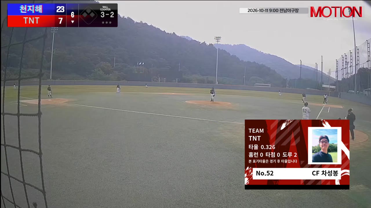 차성봉(52번, TNT) 1루타 클립 | vs 천지해 | 10/11 (전남야구장)