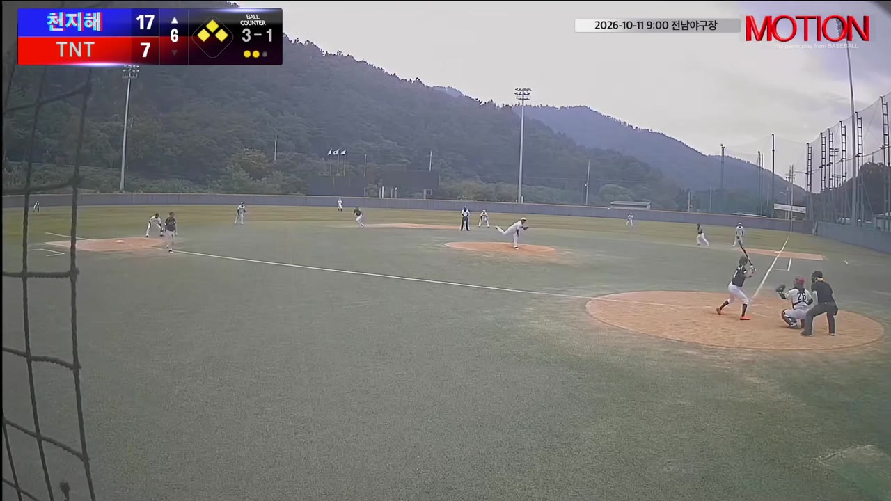김진우(7번, 천지해) 볼넷 클립 | vs TNT | 10/11 (전남야구장)