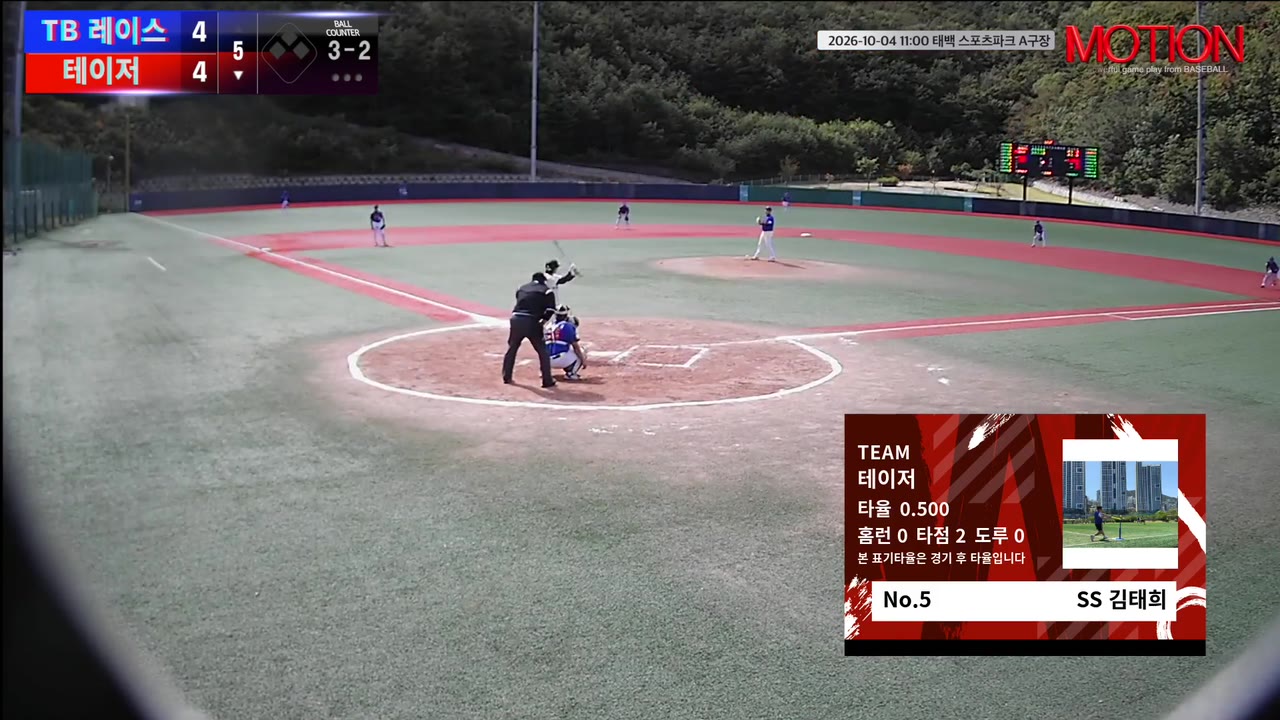 김태희(5번, 테이저) 3루타 클립 | vs TB 레이스 | 10/4 (태백 스포츠파크 A구장)