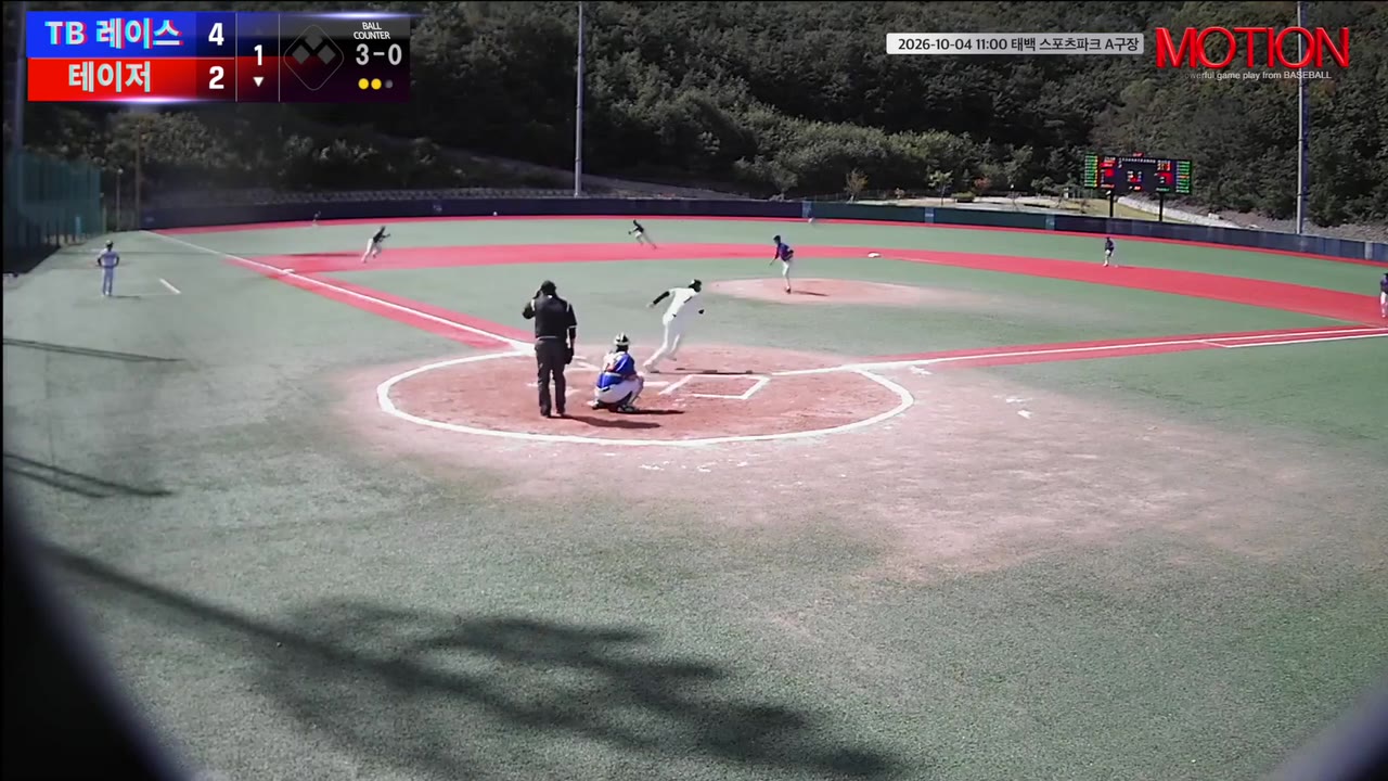 장용은(77번, 테이저) 1루타 클립 | vs TB 레이스 | 10/4 (태백 스포츠파크 A구장)
