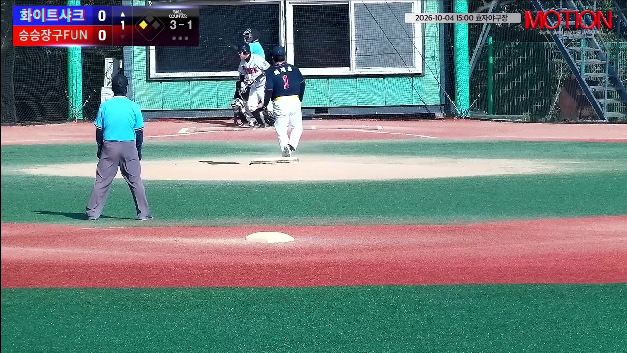 송현일(16번, 화이트샤크) 볼넷 클립 | vs 승승장구FUN | 10/4 (효자야구장)