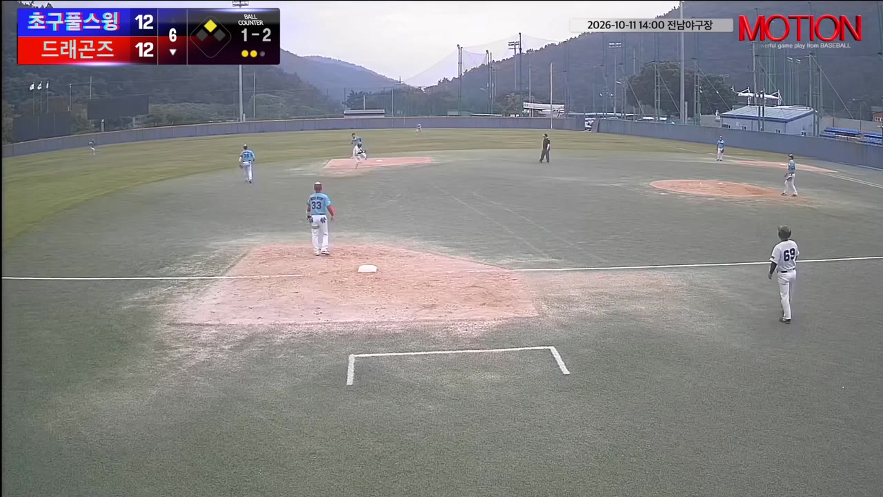 이재만(1번, 드래곤즈) 1루타 클립 | vs 초구풀스윙 | 10/11 (전남야구장)