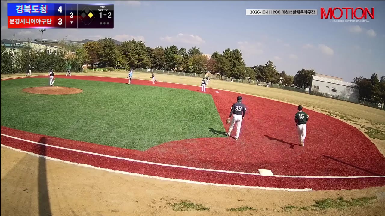 권동명(15번, 문경시니어야구단) 2루타 클립 | vs 경북도청 | 10/11 (예천생활체육야구장)