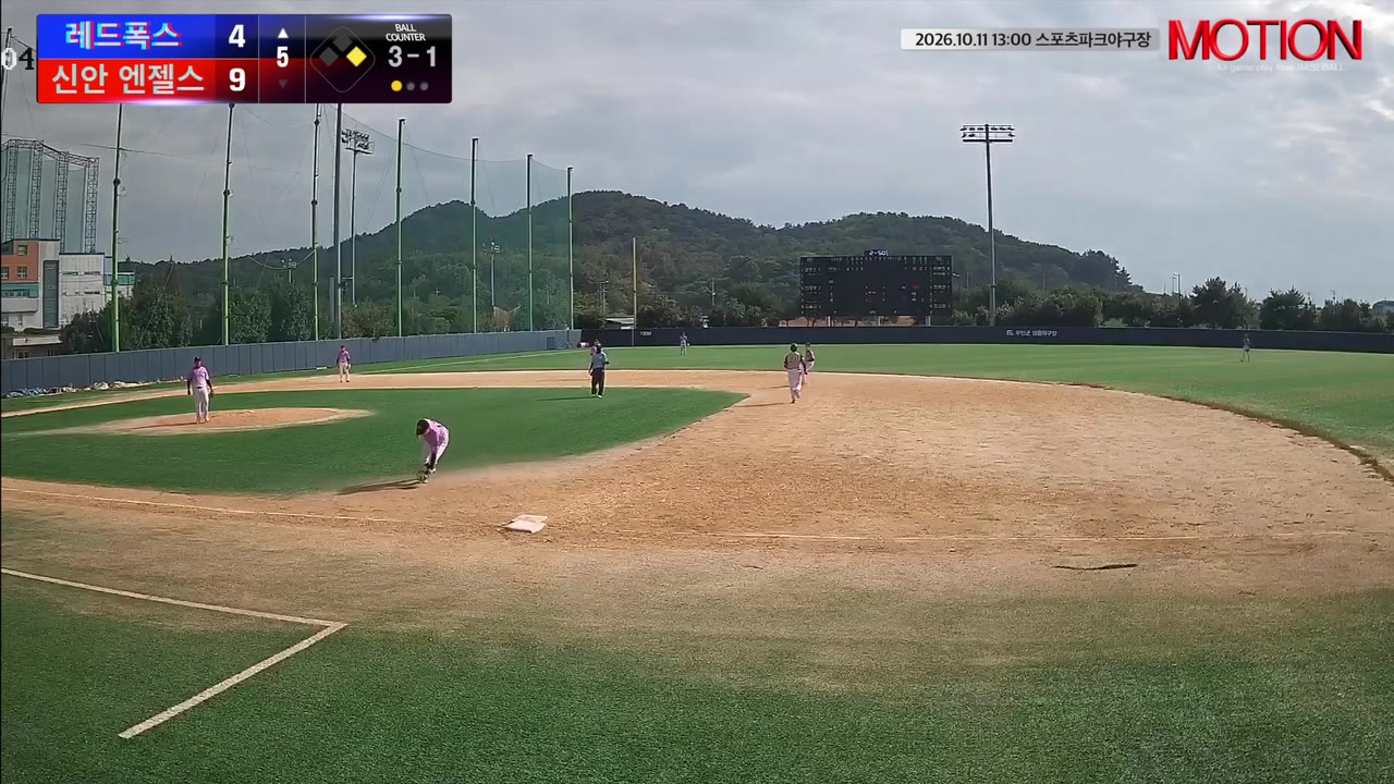 김종일(66번, 레드폭스) 실책 클립 | vs 신안 엔젤스 | 10/11 (스포츠파크야구장)