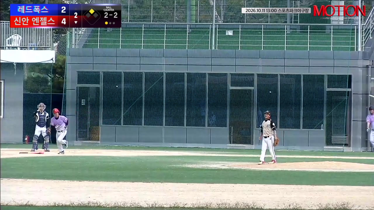 이용선(8번, 신안 엔젤스) 1루타 클립 | vs 레드폭스 | 10/11 (스포츠파크야구장)