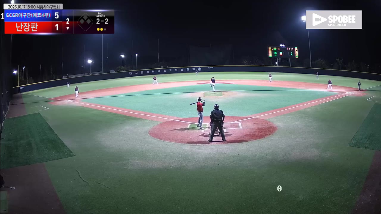 난장판, 4점 열세 뒤집고 GCGR야구단에 8-7 역전승