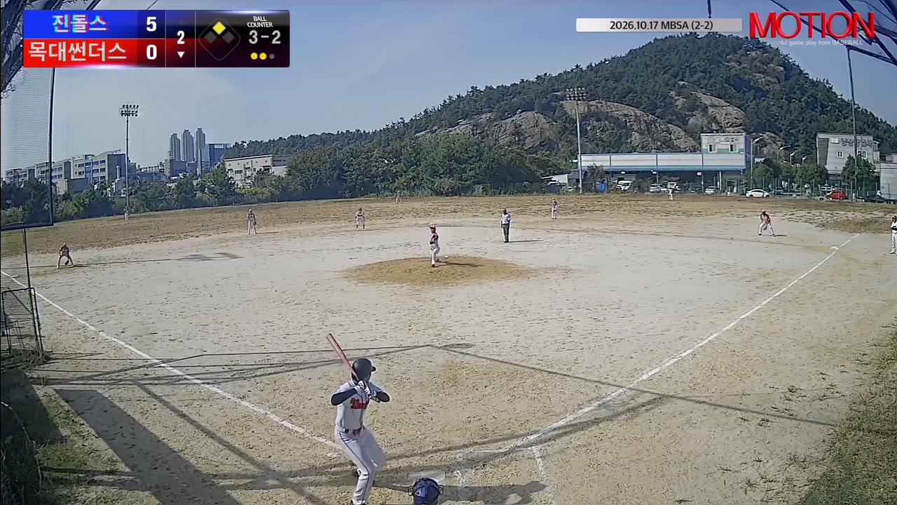 박재우(14번, 목대썬더스) 볼넷 클립 | vs 진돌스 | 10/17 (2구장)