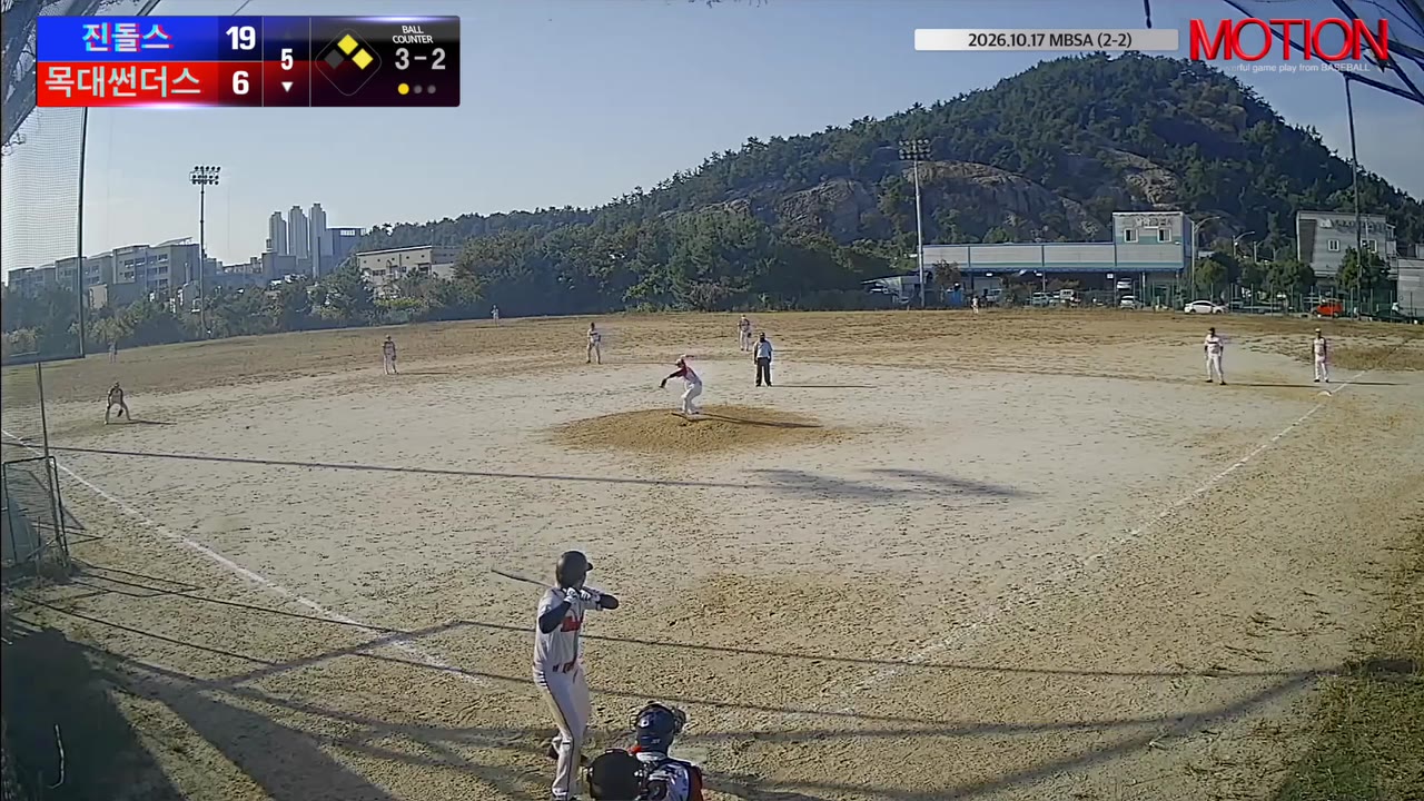박재우(14번, 목대썬더스) 볼넷 클립 | vs 진돌스 | 10/17 (2구장)