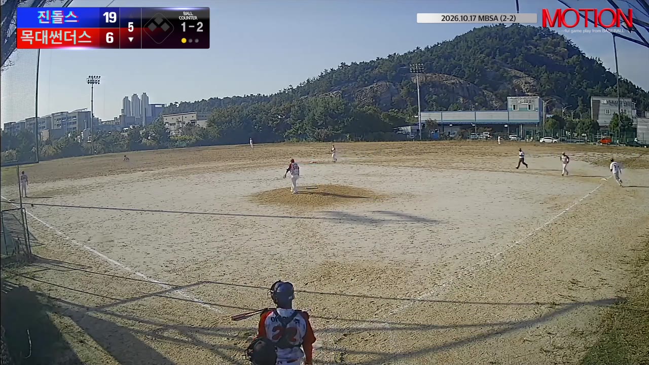 박민준(17번, 목대썬더스) 2루타 클립 | vs 진돌스 | 10/17 (2구장)