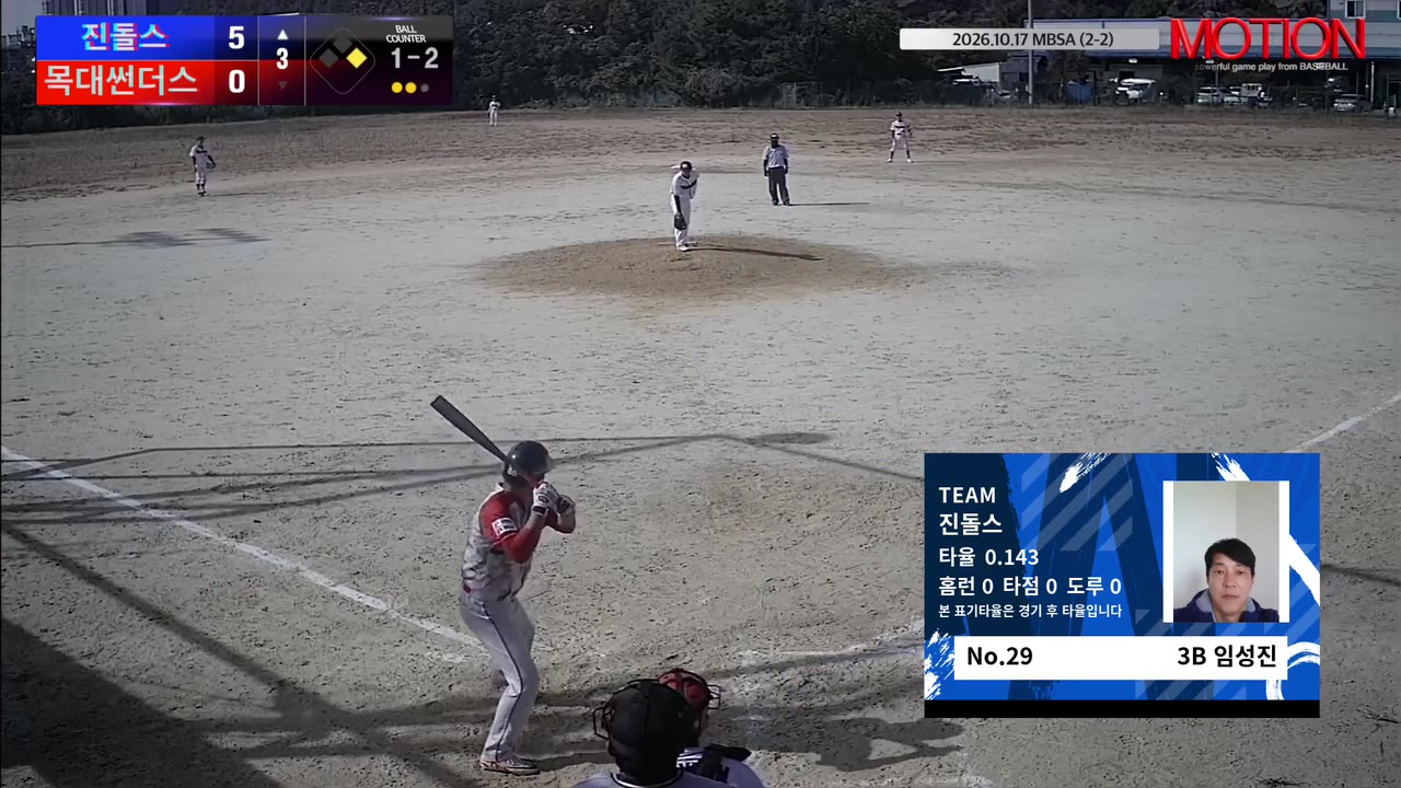 임성진(29번, 진돌스) 1루타 클립 | vs 목대썬더스 | 10/17 (2구장)