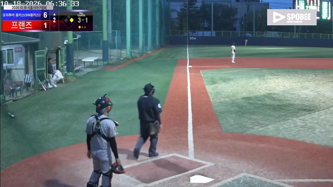 구진호(47번, 오지투어 몽키스(SN몽키스)) 홈런 클립 | vs 프랜즈 | 10/18 (소망야구장)