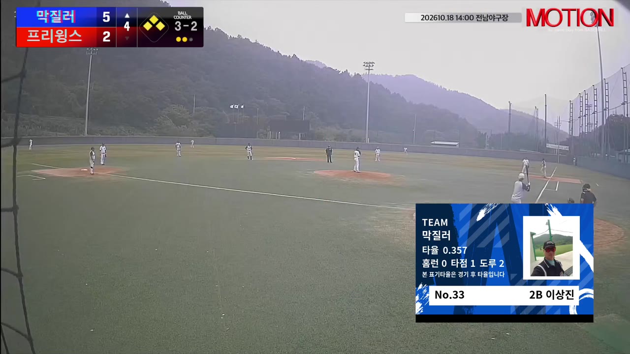 이상진(33번, 막질러) 실책 클립 | vs 프리윙스 | 10/18 (전남야구장)