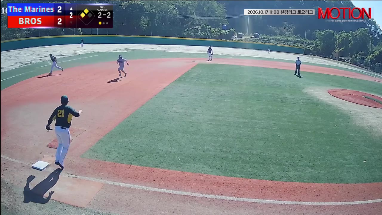 최형진(11번, The Marines) 1루타 클립 | vs BROS | 10/17 (고촌 야구장)
