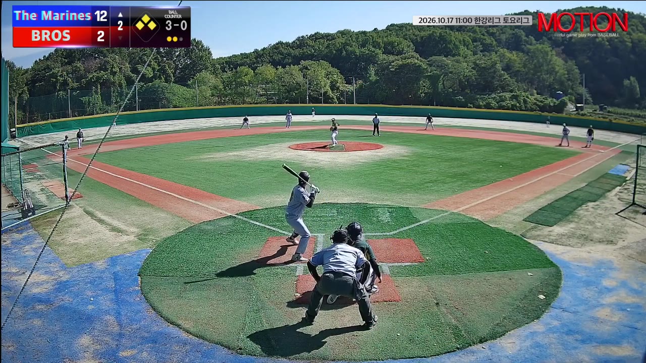 신동조(16번, The Marines) 사구 클립 | vs BROS | 10/17 (고촌 야구장)