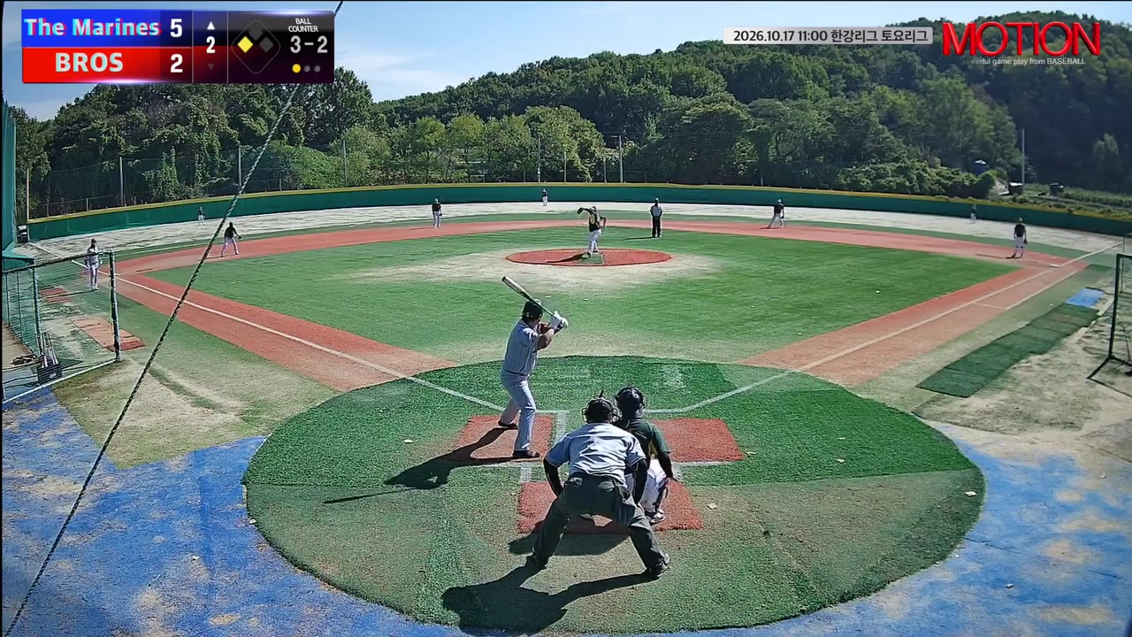 박상진(3번, The Marines) 볼넷 클립 | vs BROS | 10/17 (고촌 야구장)