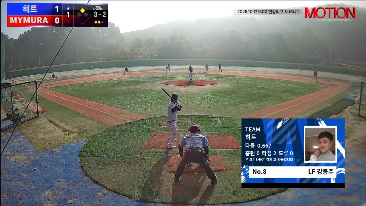 강봉주(8번, 히트) 낫아웃 클립 | vs MYMURA | 10/17 (고촌 야구장)