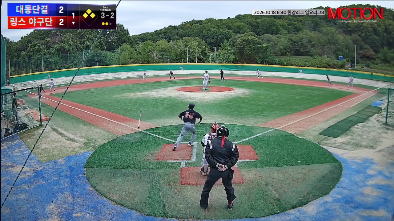 신만재(20번, 링스 야구단) 2루타 클립 | vs 대동단결 | 10/18 (고촌 야구장)