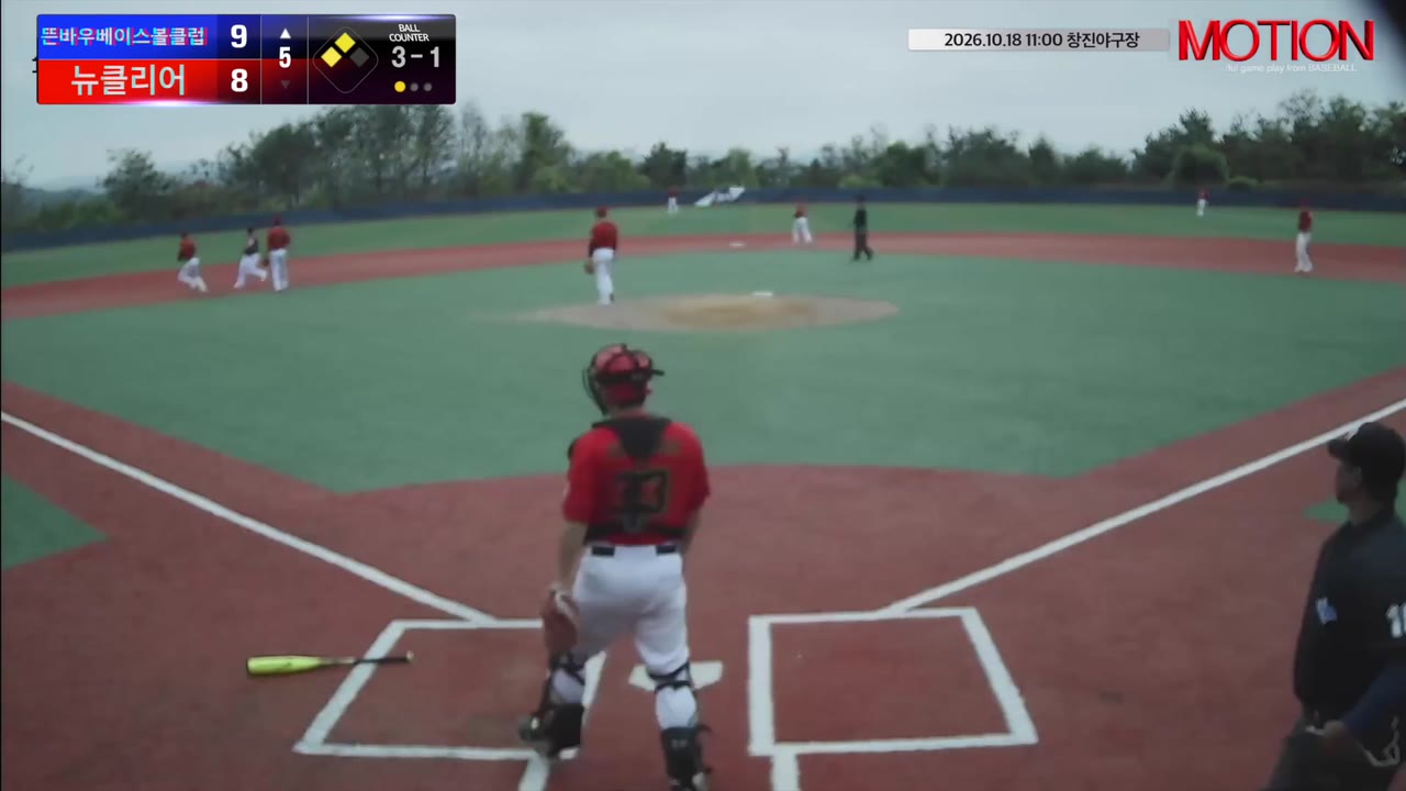 윤성현(16번, 뜬바우베이스볼클럽) 1루타 클립 | vs 뉴클리어 | 10/18 (창진야구장)