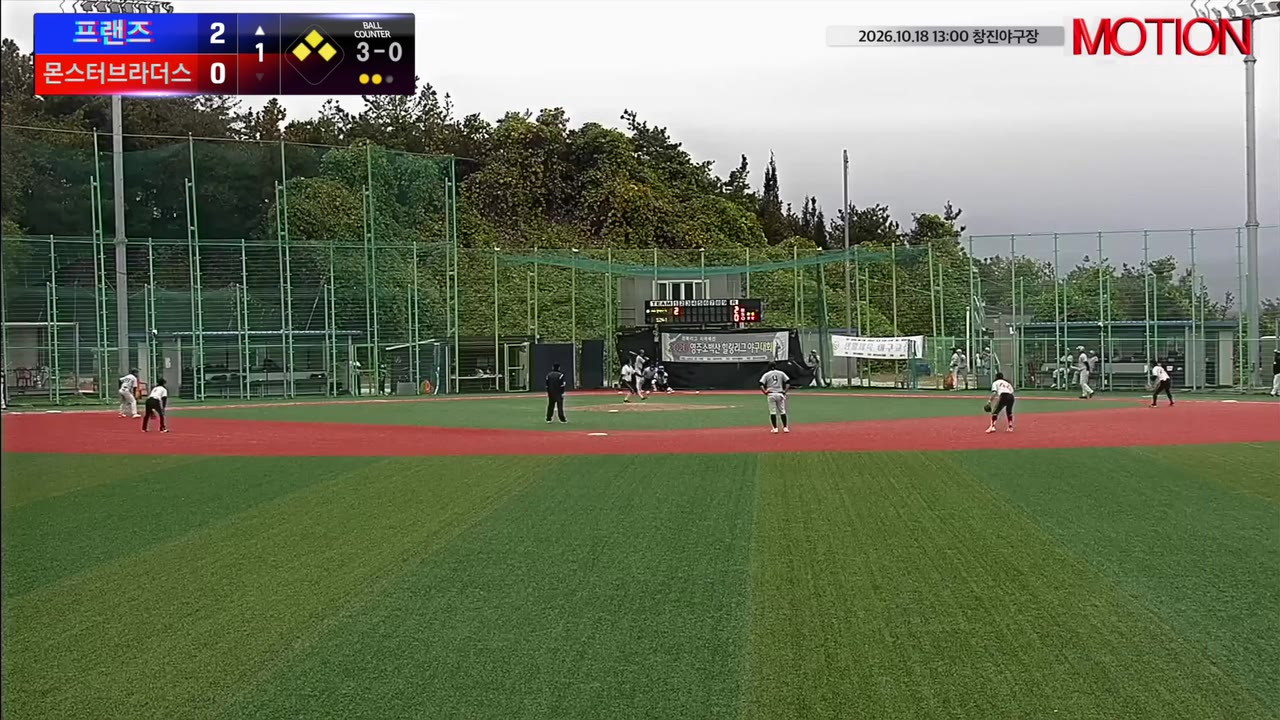 원종팔(44번, 프랜즈) 1루타 클립 | vs 몬스터브라더스 | 10/18 (창진야구장)