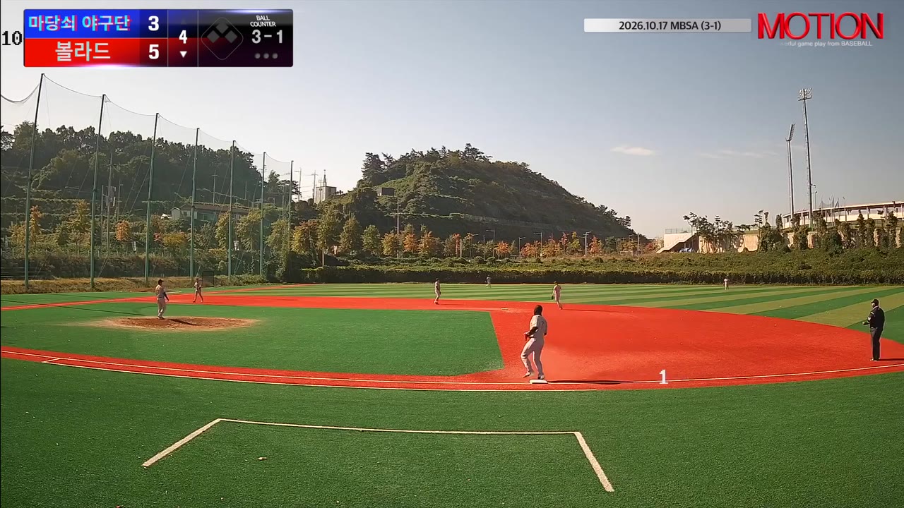 전수성(30번, 볼라드) 1루타 클립 | vs 마당쇠 야구단 | 10/17 (신축구장)